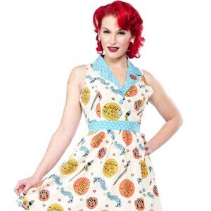 Sourpuss Printed Sideshow Sleeveless Dress